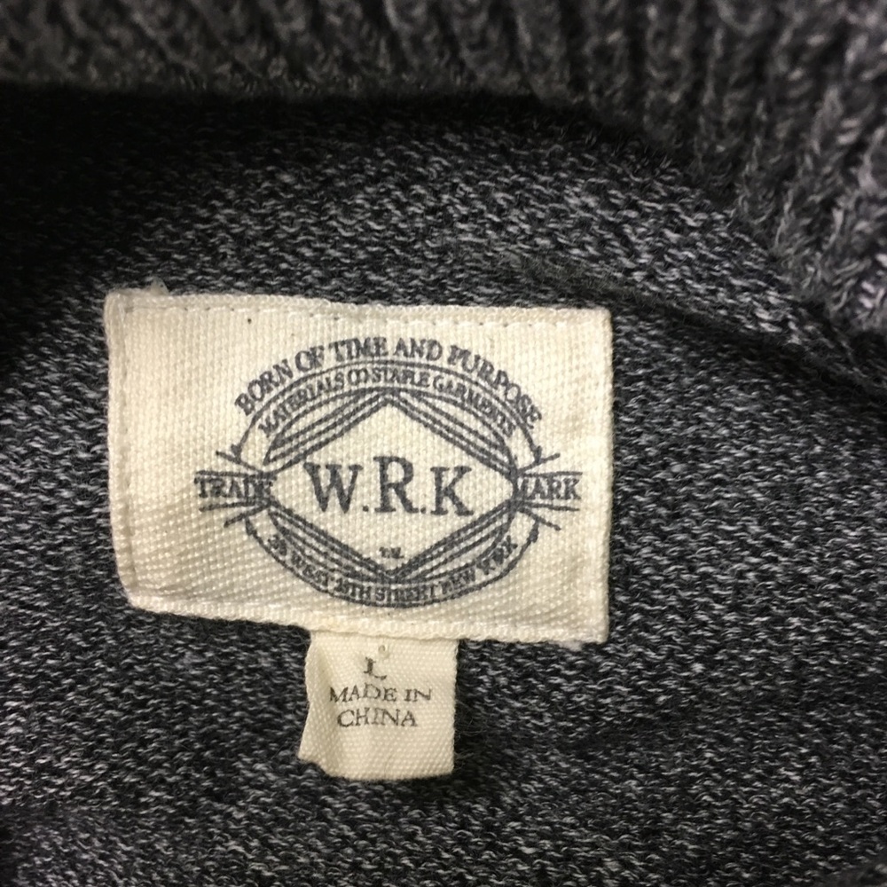 W.R.K Mens Sweaters Knit wear Size L Gray - Picture 3 of 8
